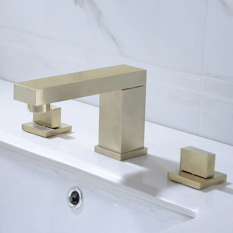 Contemporary Bathroom Tap Deck Mounted Copper Two Handle Swivel Roman Tub Tap Set -Bathlova