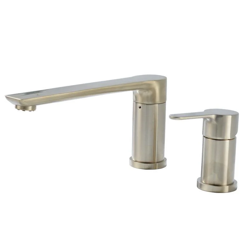 Contemporary Bathroom Tap Deck Mounted Copper Two Handle Swivel Roman Tub Tap Set -Bathlova