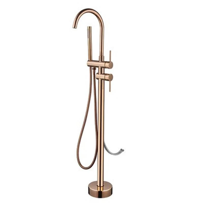 Contemporary Bathroom Tap Floor Mounted Copper One Handle Freestanding Bathtub Tap -Bathlova