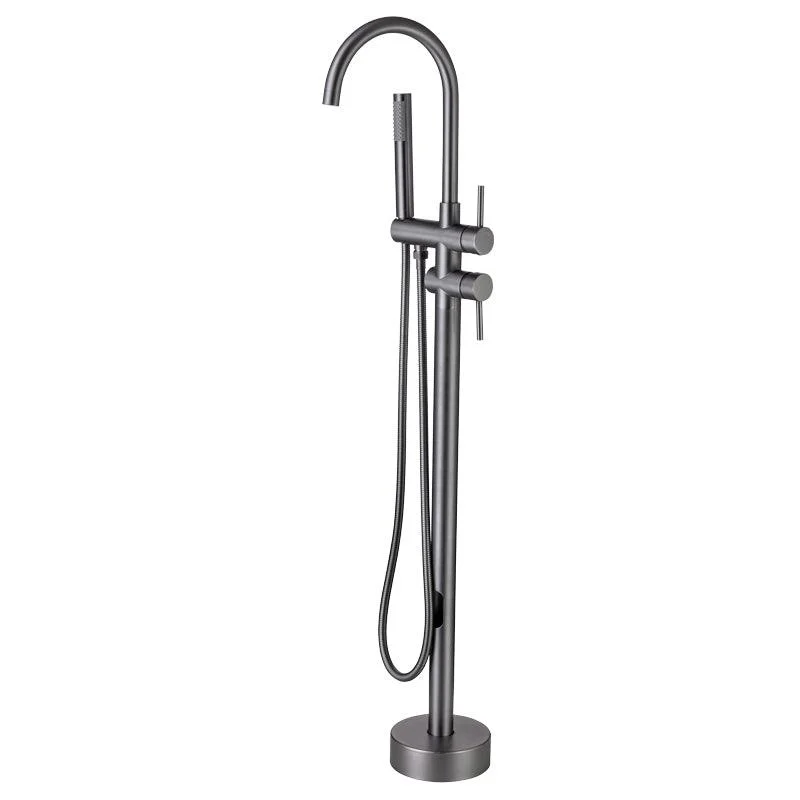 Contemporary Bathroom Tap Floor Mounted Copper One Handle Freestanding Bathtub Tap -Bathlova