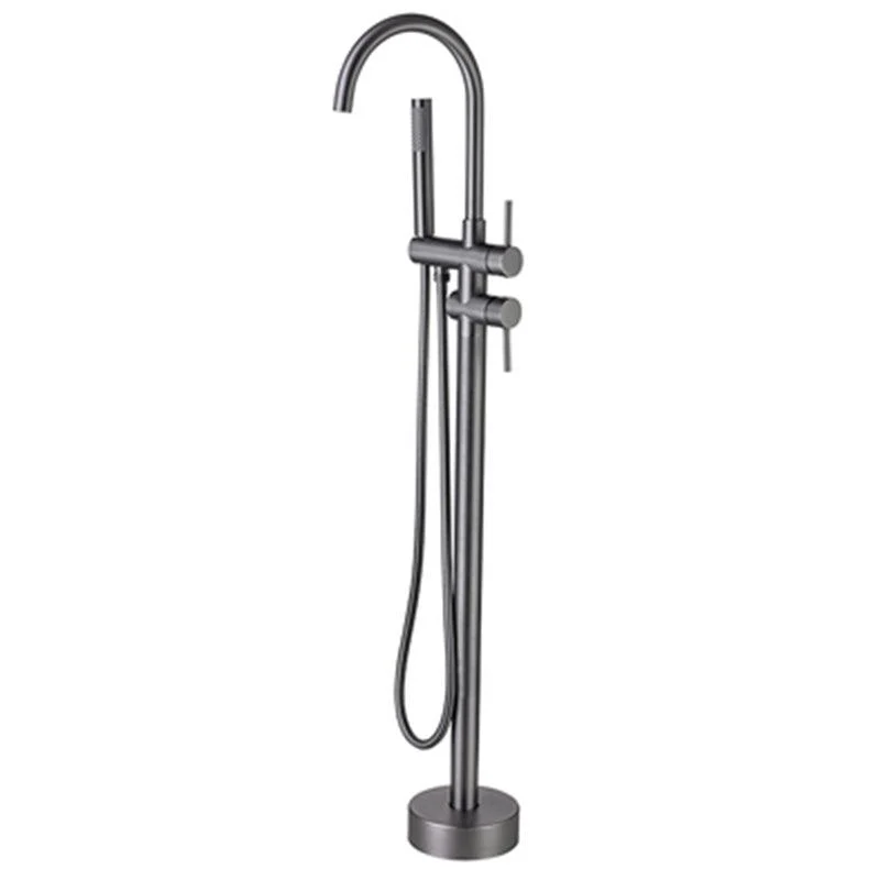 Contemporary Bathroom Tap Floor Mounted Copper One Handle Freestanding Bathtub Tap -Bathlova