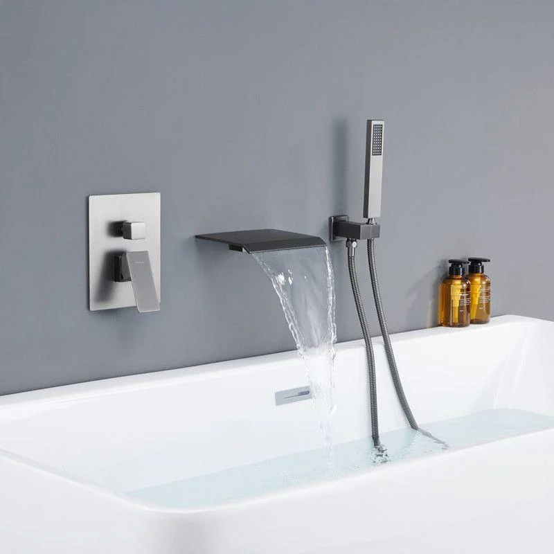 Contemporary Bathroom Tap Wall Mounted Bathroom Tap with Handheld Shower -Bathlova