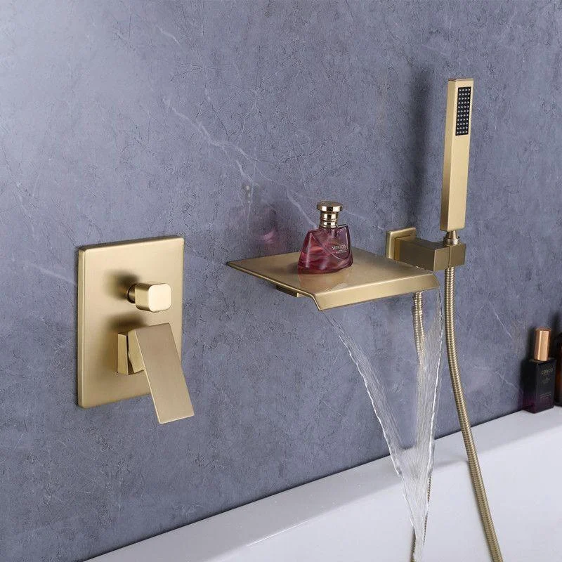 Contemporary Bathroom Tap Wall Mounted Bathroom Tap with Handheld Shower -Bathlova