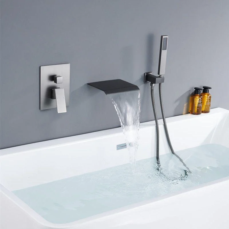 Contemporary Bathroom Tap Wall Mounted Bathroom Tap with Handheld Shower -Bathlova