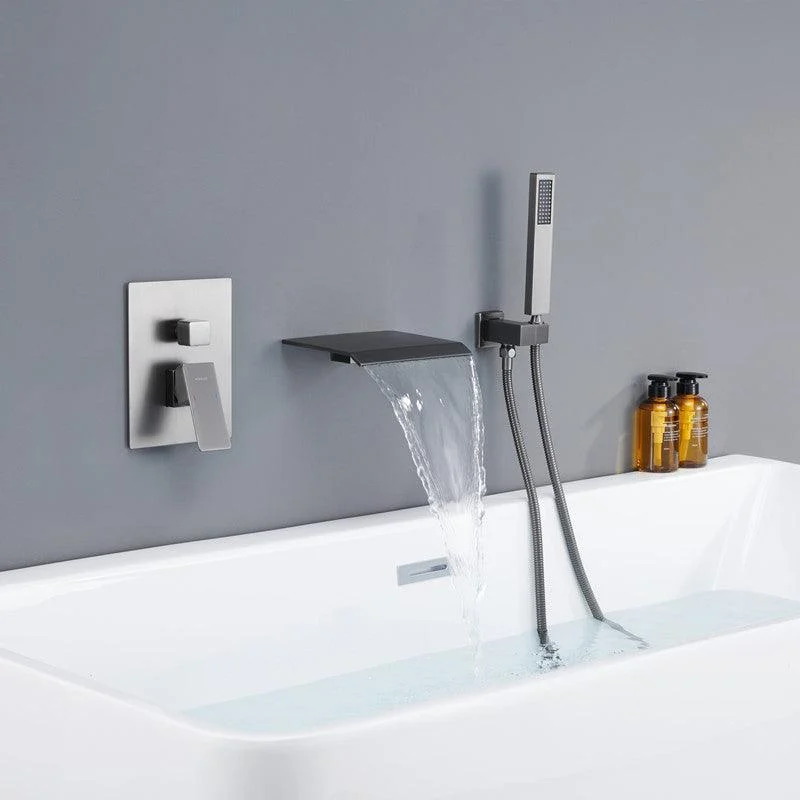 Contemporary Bathroom Tap Wall Mounted Bathroom Tap with Handheld Shower -Bathlova