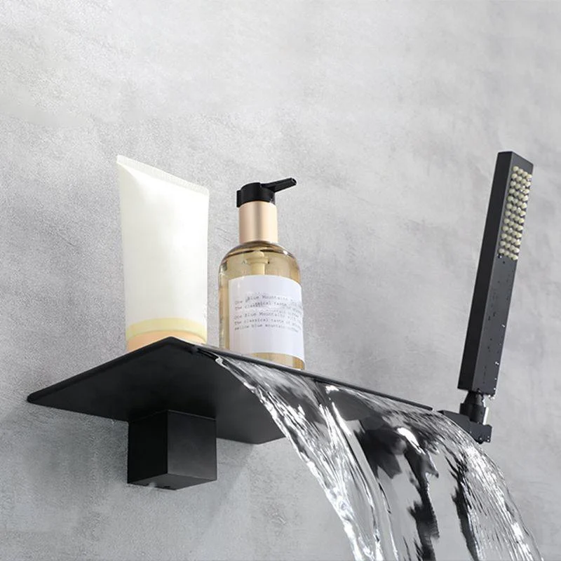 Contemporary Bathroom Tap Wall Mounted Bathroom Tap with Handheld Shower -Bathlova