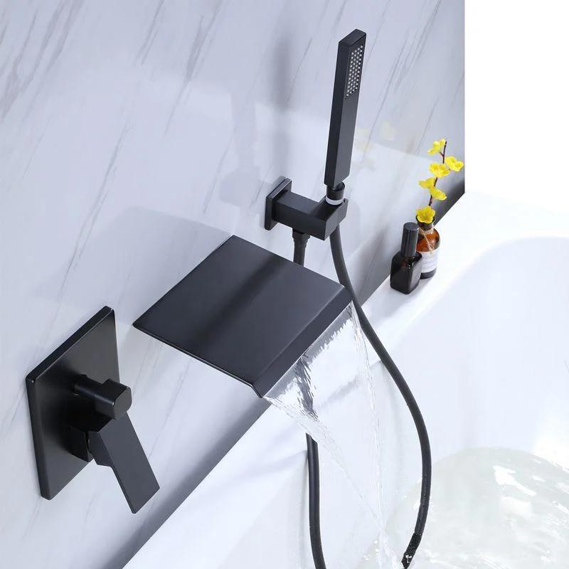 Contemporary Bathroom Tap Wall Mounted Bathroom Tap with Handheld Shower -Bathlova