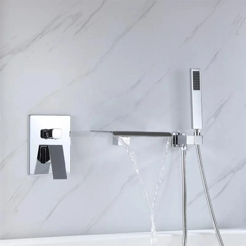 Contemporary Bathroom Tap Wall Mounted Bathroom Tap with Handheld Shower -Bathlova