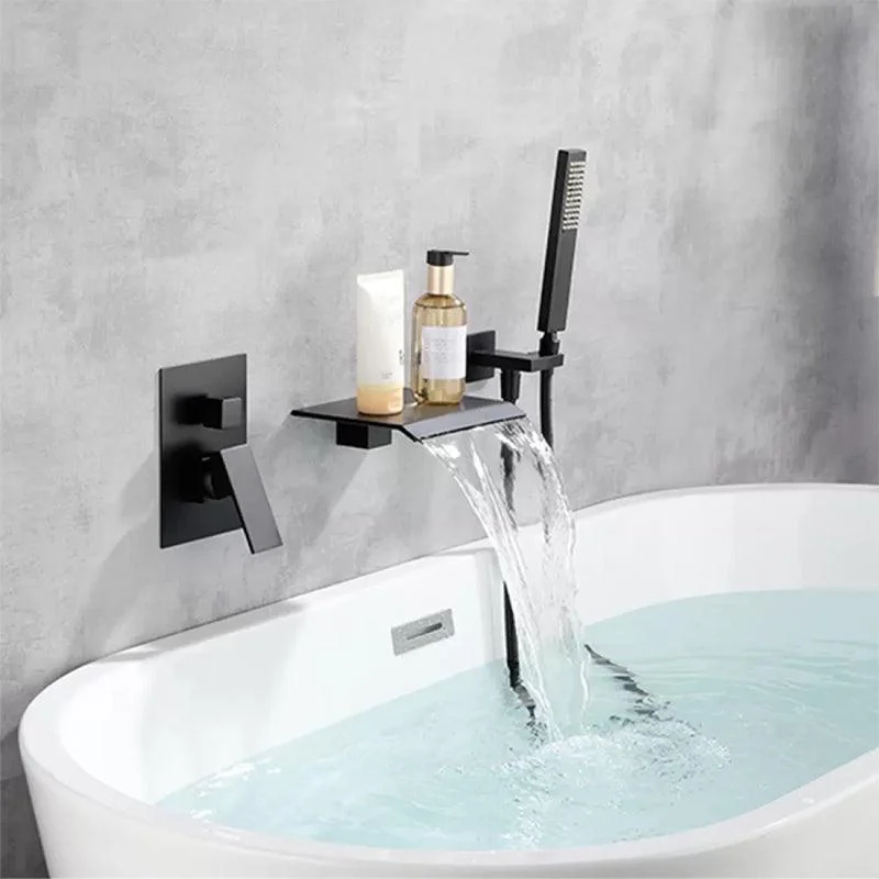 Contemporary Bathroom Tap Wall Mounted Bathroom Tap with Handheld Shower -Bathlova