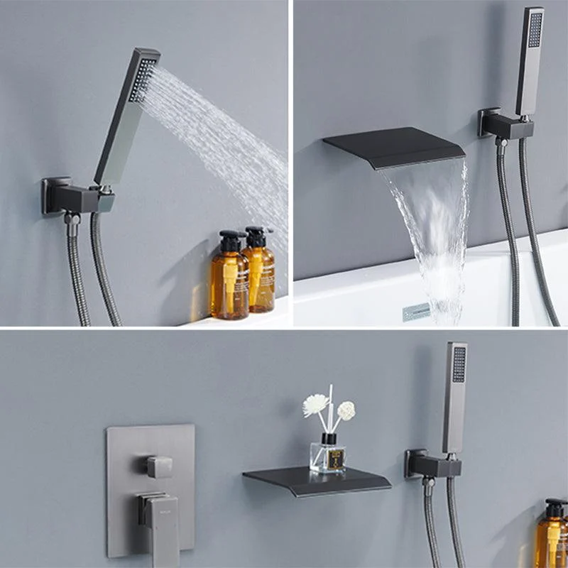 Contemporary Bathroom Tap Wall Mounted Bathroom Tap with Handheld Shower -Bathlova