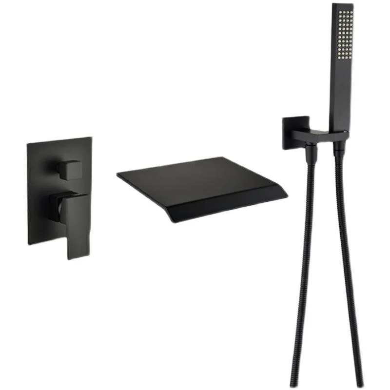 Contemporary Bathroom Tap Wall Mounted Bathroom Tap with Handheld Shower -Bathlova