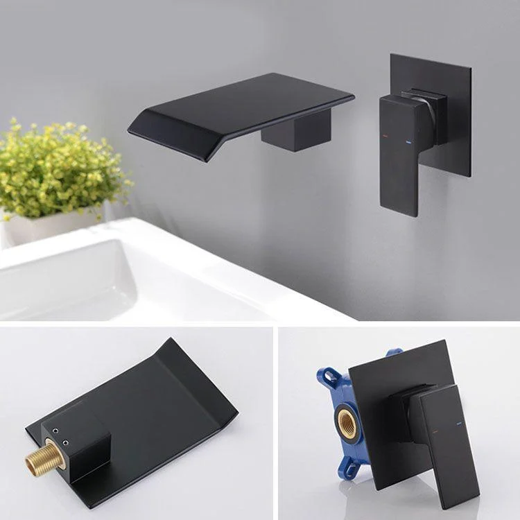 Contemporary Bathroom Tap Wall Mounted Copper Fixed Clawfoot Tub Tap Trim -Bathlova