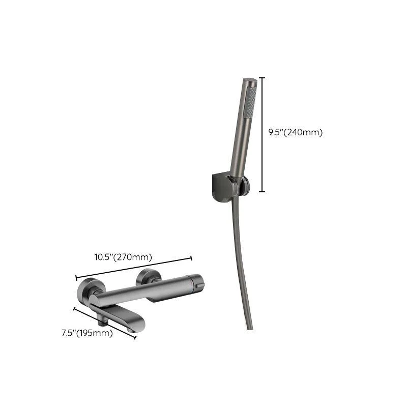 Contemporary Bathroom Tap Wall Mounted Metal Tub Tap Trim -Bathlova