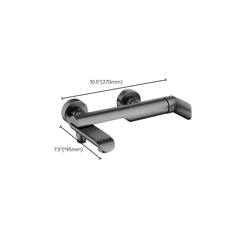 Contemporary Bathroom Tap Wall Mounted Metal Tub Tap Trim -Bathlova