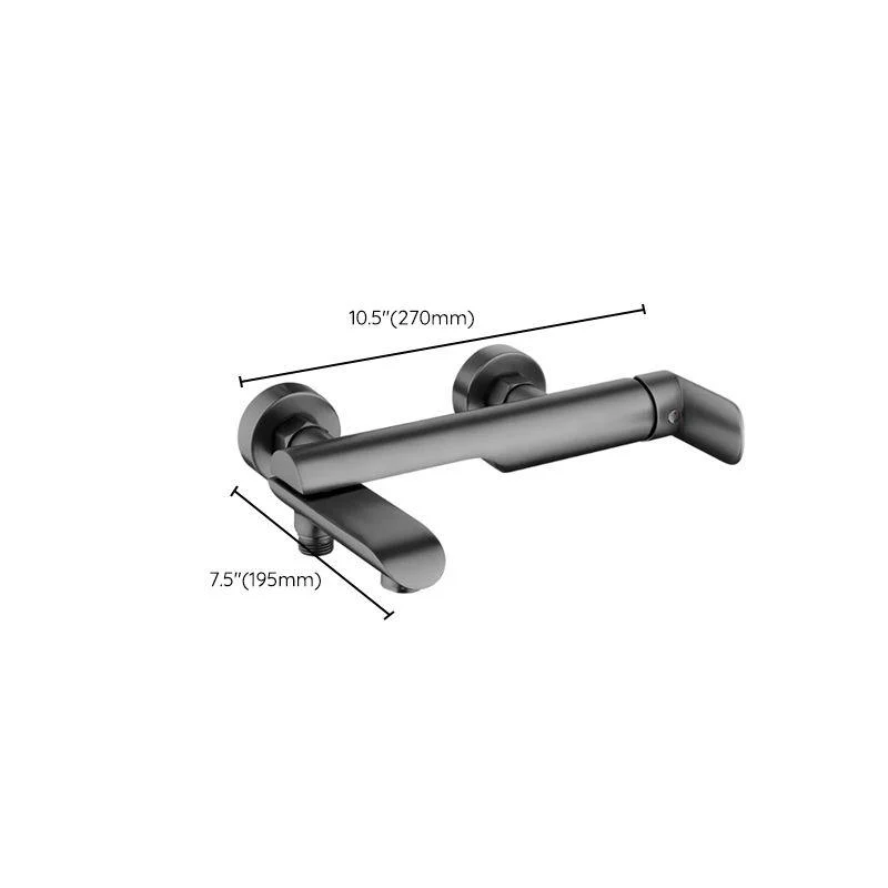 Contemporary Bathroom Tap Wall Mounted Metal Tub Tap Trim -Bathlova