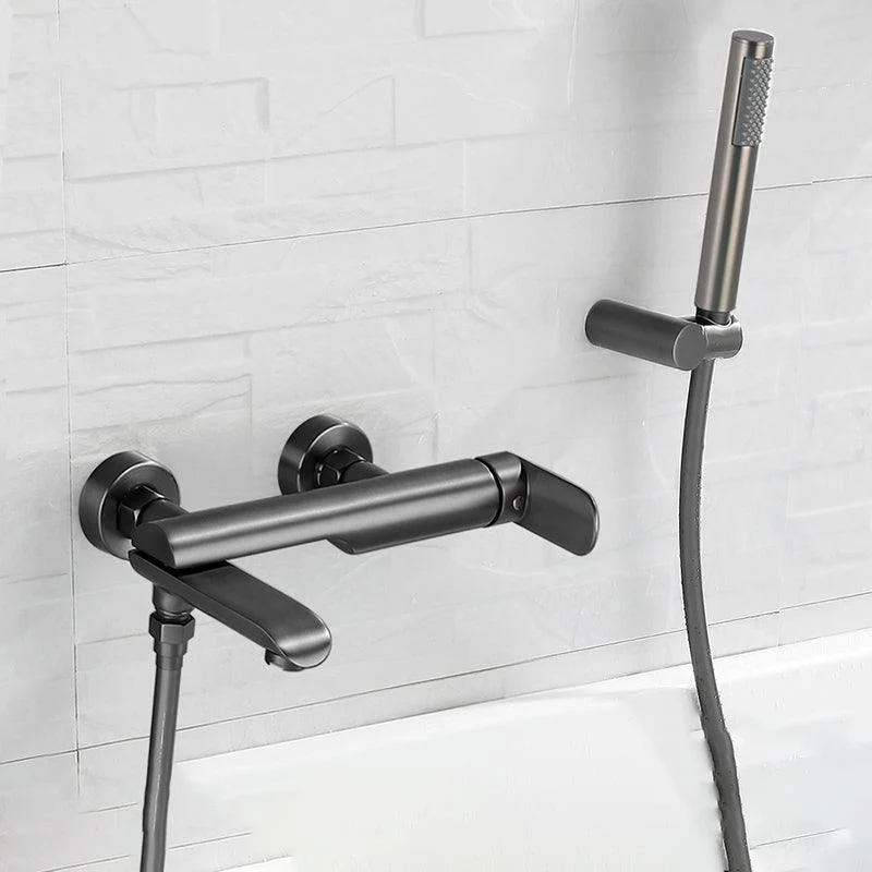 Contemporary Bathroom Tap Wall Mounted Metal Tub Tap Trim -Bathlova