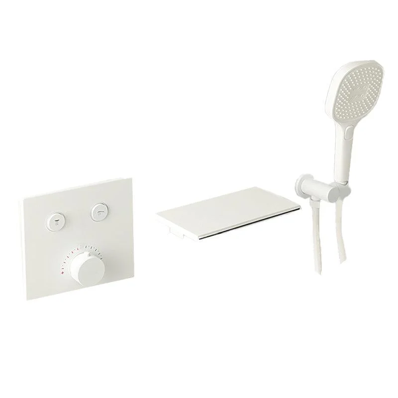 Contemporary Bathroom Tap Wall Mounted White One Handle Fixed Clawfoot Tub Taps -Bathlova