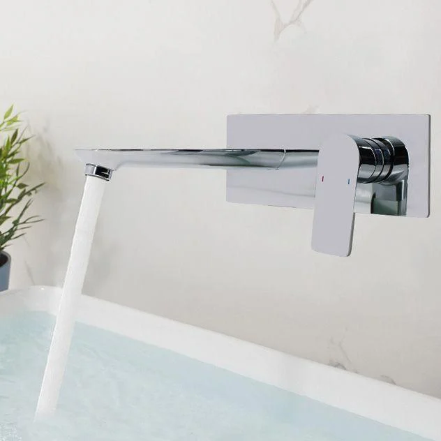 Contemporary Bathtub Tap Wall Mounted Metal Bath Tap Trim -Bathlova