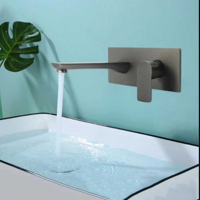 Contemporary Bathtub Tap Wall Mounted Metal Bath Tap Trim -Bathlova