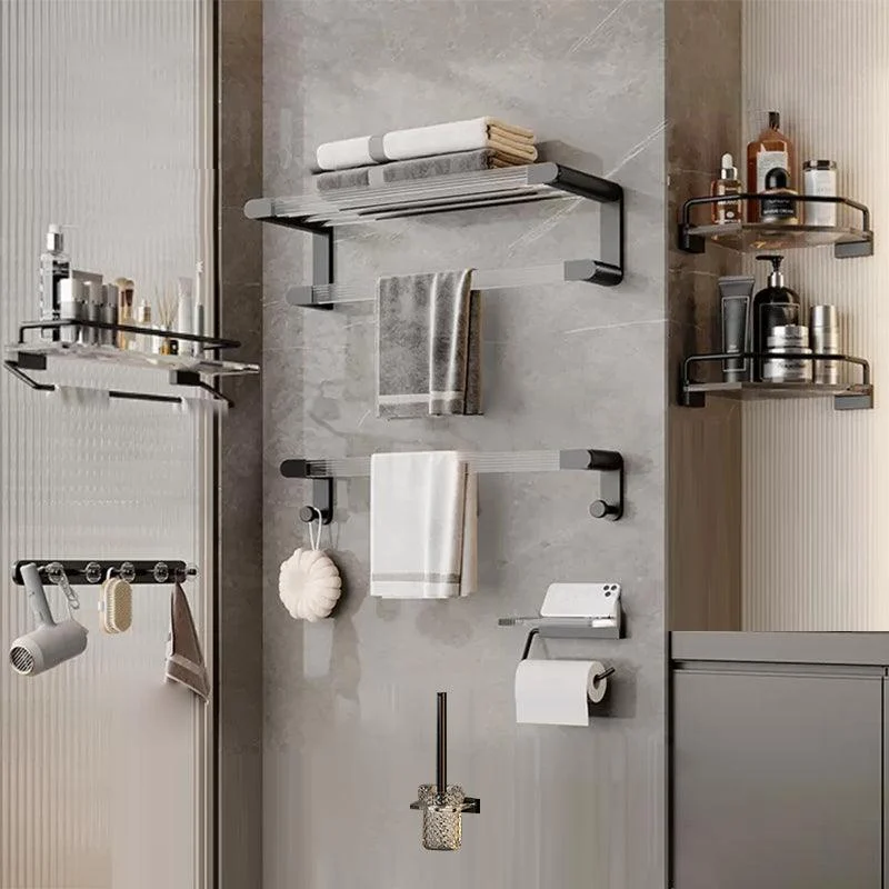 Contemporary Black Metal Bathroom Accessory As Individual Or As a Set -Bathlova