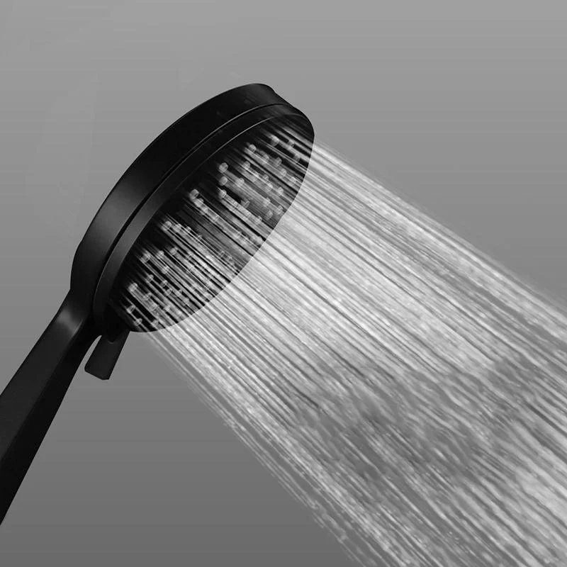 Contemporary Black Round Shower Head Combo Rain Fall Hand Shower -Bathlova