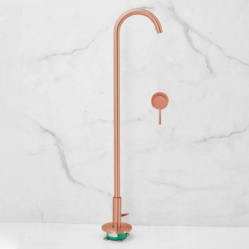 Contemporary Brass Freestanding Bathtub Tap High Arc Bathtub Tap -Bathlova