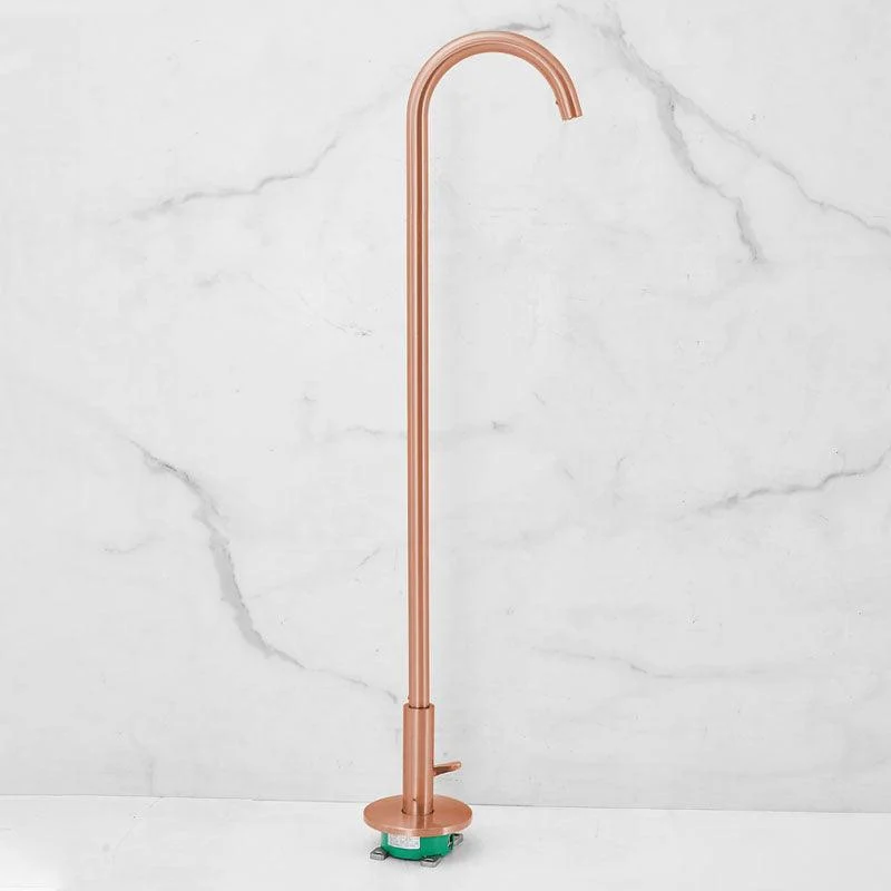 Contemporary Brass Freestanding Bathtub Tap High Arc Bathtub Tap -Bathlova