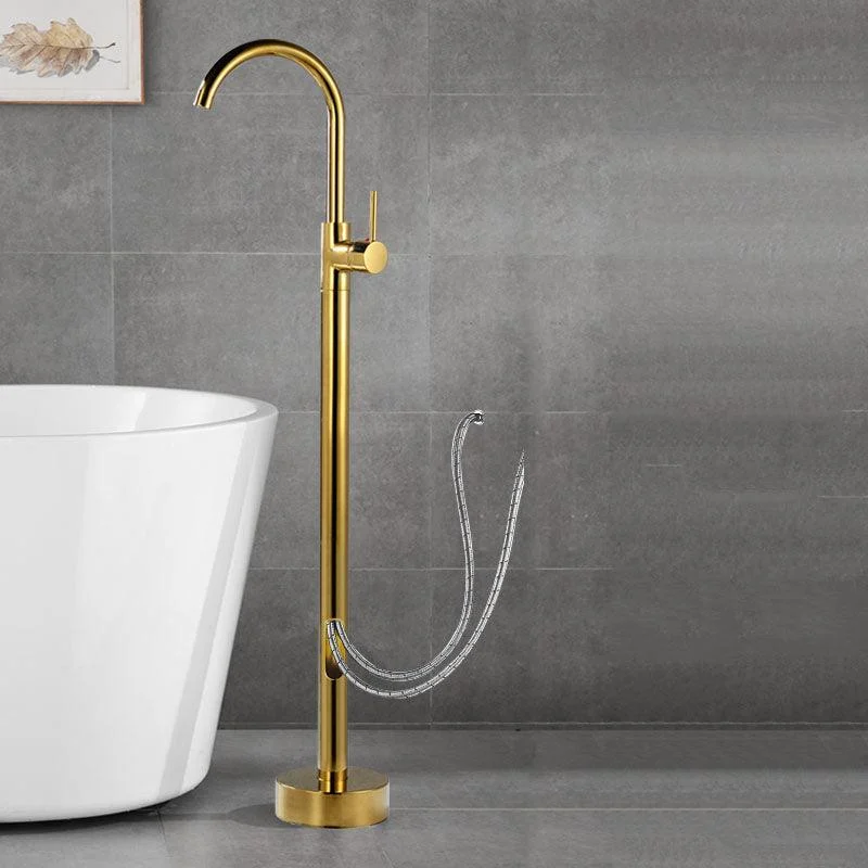 Contemporary Brass Freestanding Bathtub Tap with 1-Handle Bathtub Tap -Bathlova