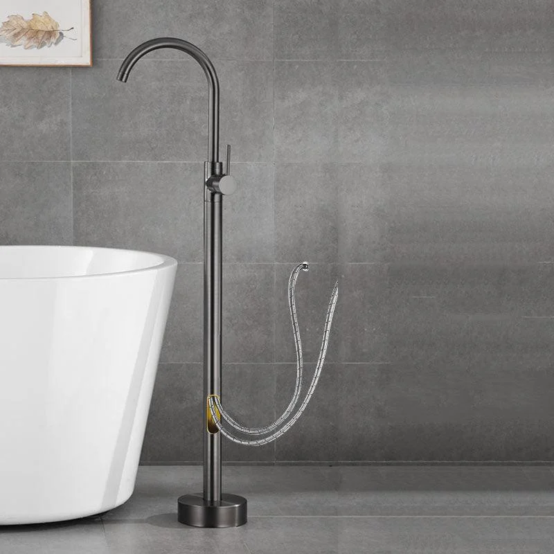 Contemporary Brass Freestanding Bathtub Tap with 1-Handle Bathtub Tap -Bathlova