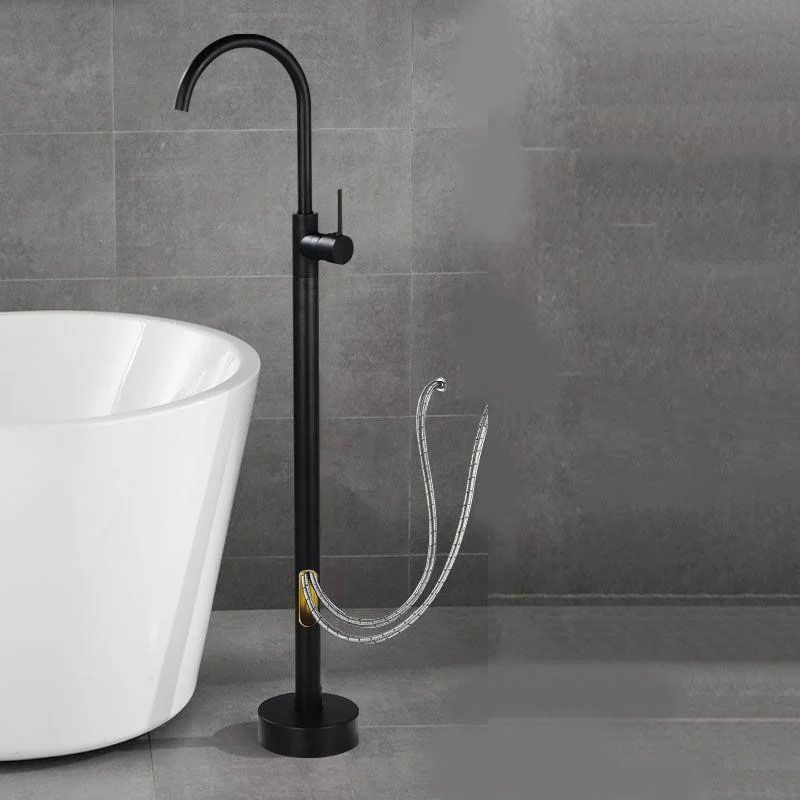 Contemporary Brass Freestanding Bathtub Tap with 1-Handle Bathtub Tap -Bathlova