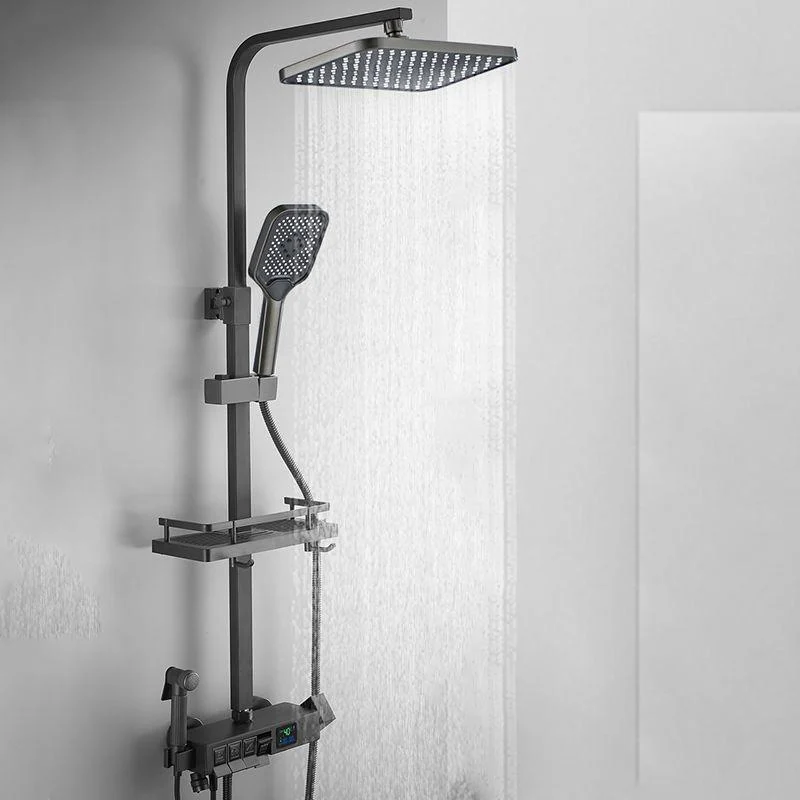 Contemporary Brass Shower Set Wall Mounted Shower System for Bathroom -Bathlova