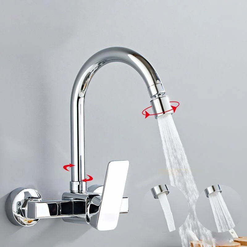 Contemporary Centerset Bathroom Tap Single Handle Swivel Spout Circular Tap -Bathlova