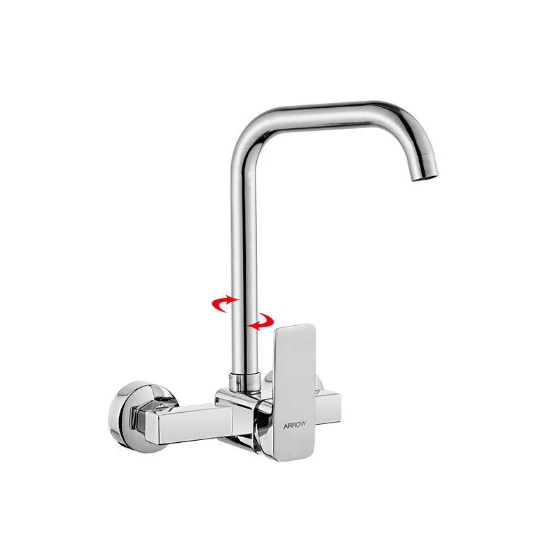 Contemporary Centerset Bathroom Tap Single Handle Swivel Spout Circular Tap -Bathlova