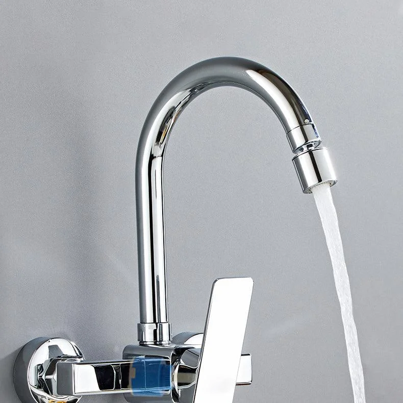 Contemporary Centerset Bathroom Tap Single Handle Swivel Spout Circular Tap -Bathlova