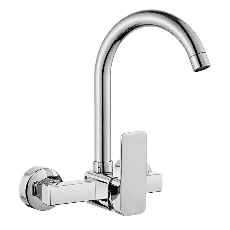 Contemporary Centerset Bathroom Tap Single Handle Swivel Spout Circular Tap -Bathlova