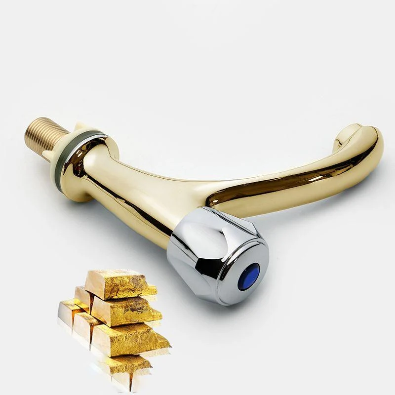 Contemporary Centerset Tap Knob Handle Low Arc Solid Brass Tap -Bathlova