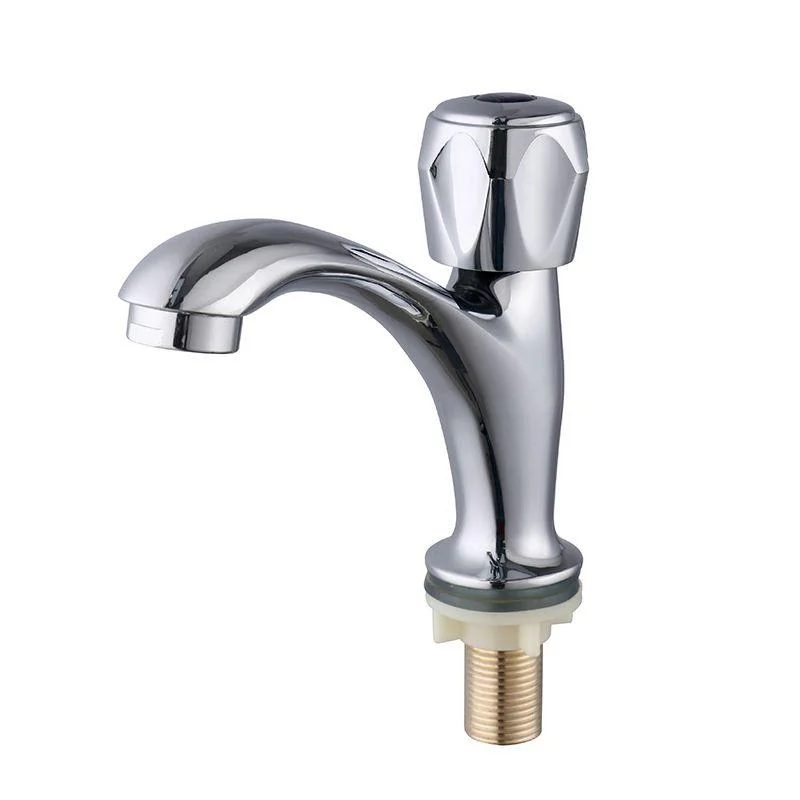 Contemporary Centerset Tap Knob Handle Low Arc Solid Brass Tap -Bathlova