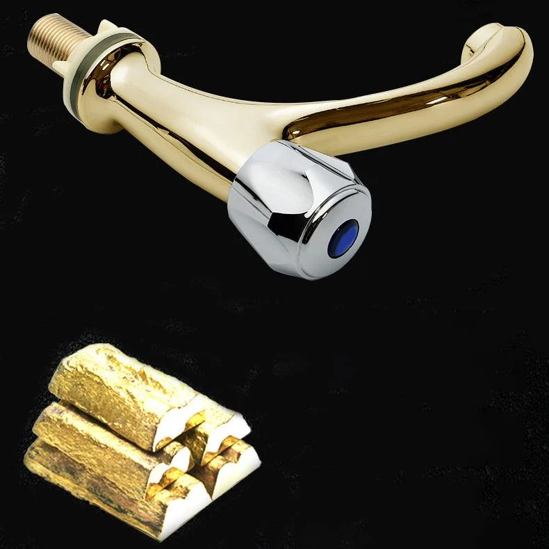 Contemporary Centerset Tap Knob Handle Low Arc Solid Brass Tap -Bathlova