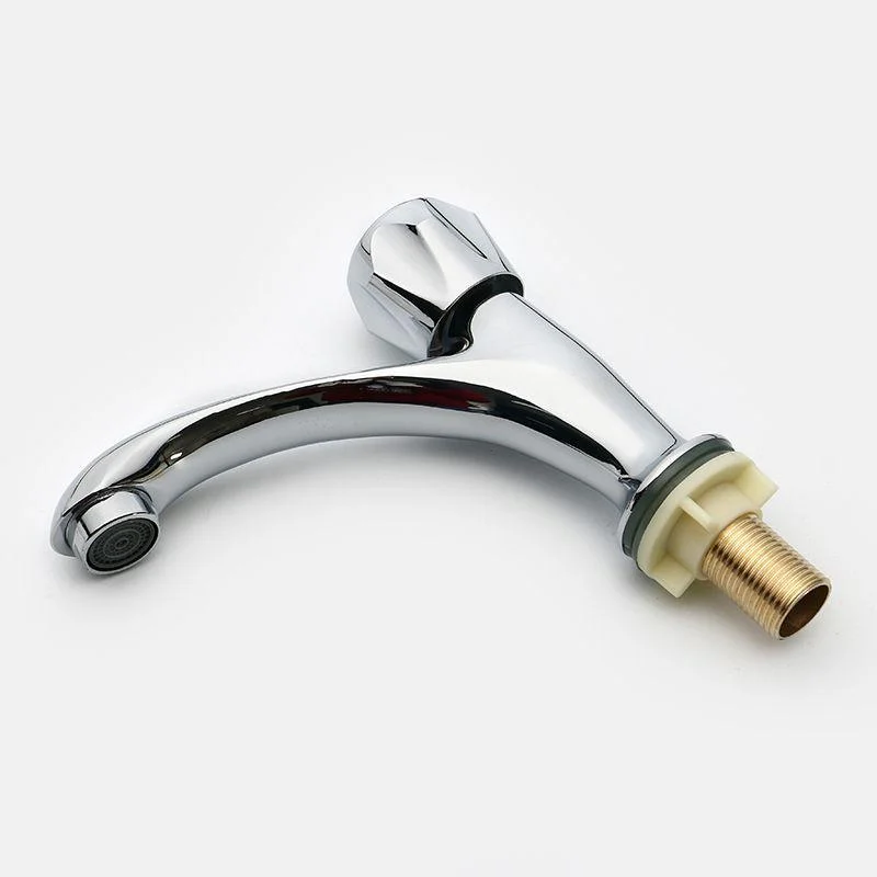 Contemporary Centerset Tap Knob Handle Low Arc Solid Brass Tap -Bathlova