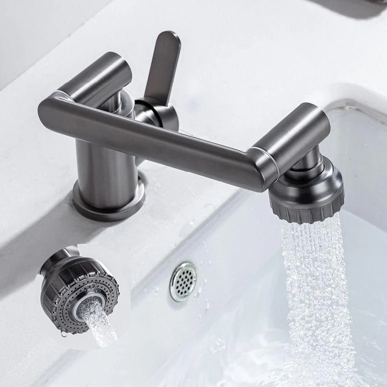 Contemporary Centerset Tap Lever Handles Low Arc Stainless Steel Tap -Bathlova