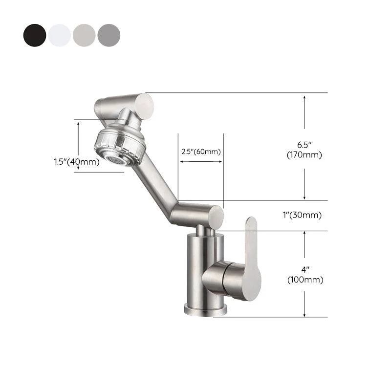 Contemporary Centerset Tap Lever Handles Low Arc Stainless Steel Tap -Bathlova