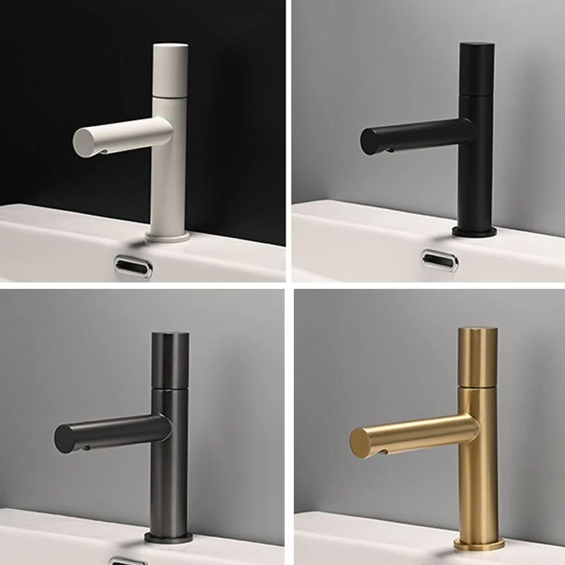 Contemporary Centerset Tap Lever Handles Single Hole Brass Circular Tap -Bathlova