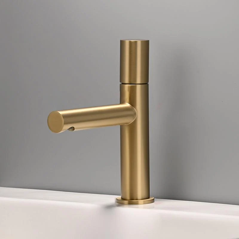 Contemporary Centerset Tap Lever Handles Single Hole Brass Circular Tap -Bathlova