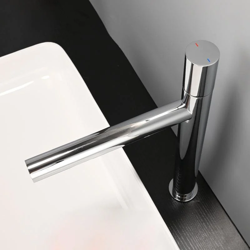 Contemporary Centerset Tap Lever Handles Single Hole Brass Circular Tap -Bathlova