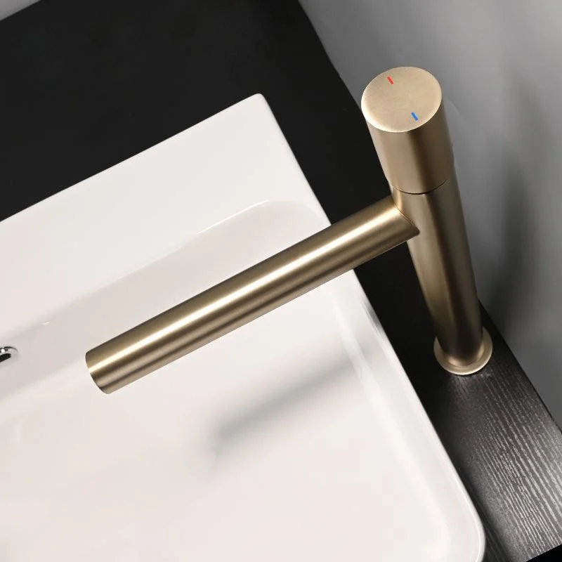 Contemporary Centerset Tap Lever Handles Single Hole Brass Circular Tap -Bathlova