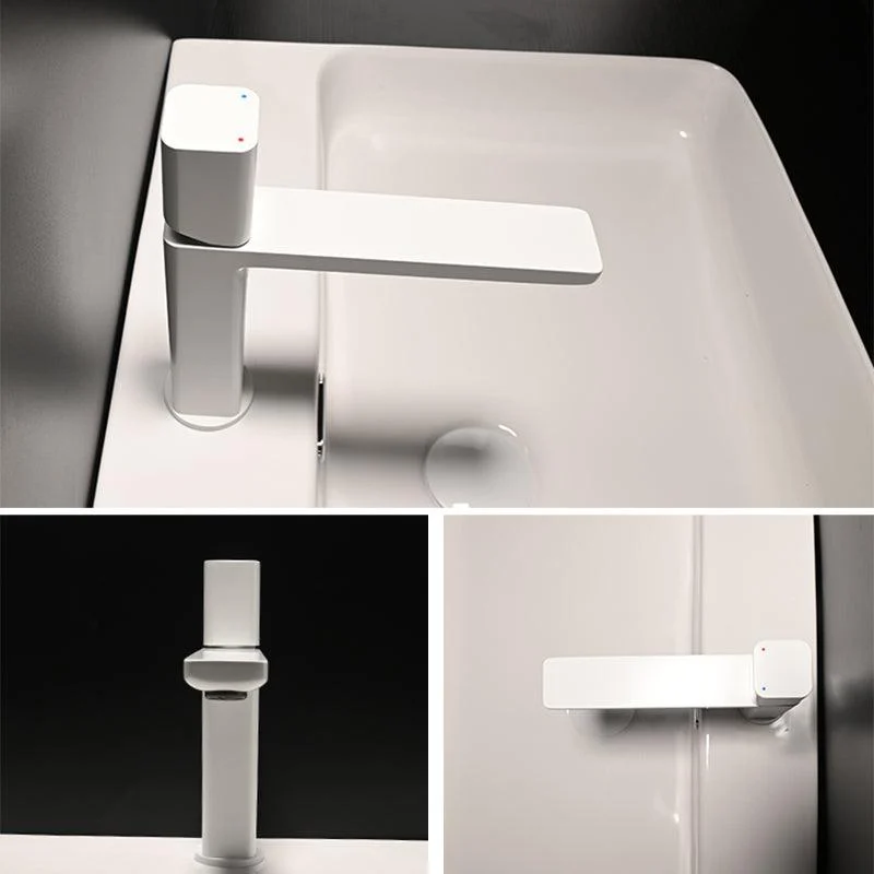 Contemporary Centerset Tap Lever Handles Single Hole Brass Square Tap -Bathlova