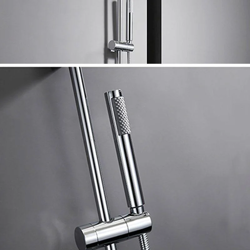 Contemporary Chrome Bath Tap Trim Swivel Wall Mounted with Hand Shower -Bathlova