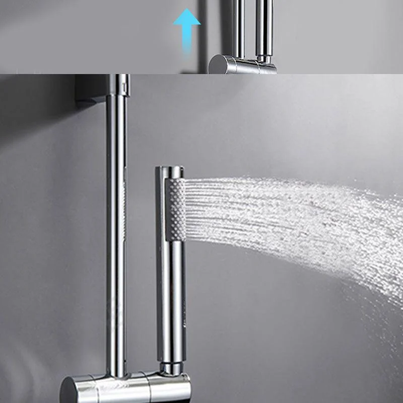 Contemporary Chrome Bath Tap Trim Swivel Wall Mounted with Hand Shower -Bathlova