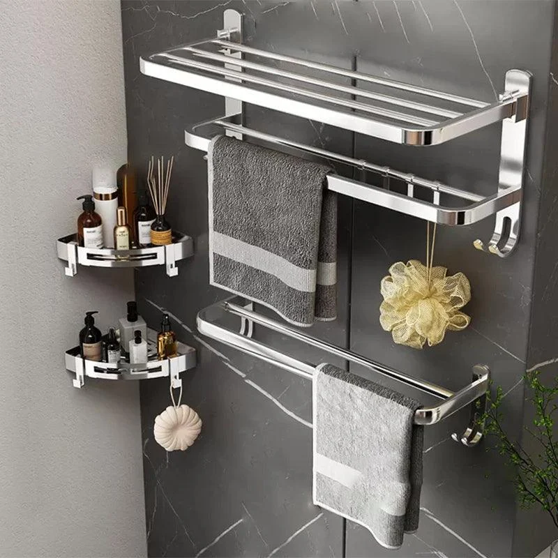 Contemporary Chrome Bathroom Hardware Set Polished Chrome Bathroom Set in Stainless Steel -Bathlova