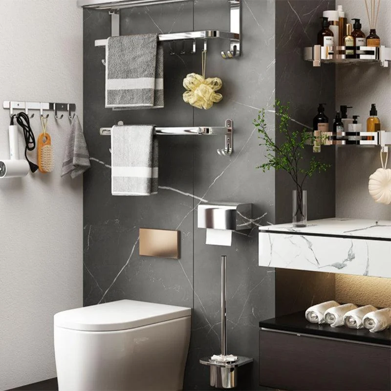 Contemporary Chrome Bathroom Hardware Set Polished Chrome Bathroom Set in Stainless Steel -Bathlova